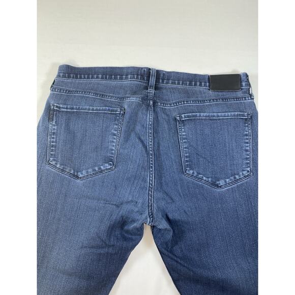Paige Federal Slim Straight Jeans Dark Blue Denim Cellar Wash Men’s Size 36x29 - Picture 5 of 8